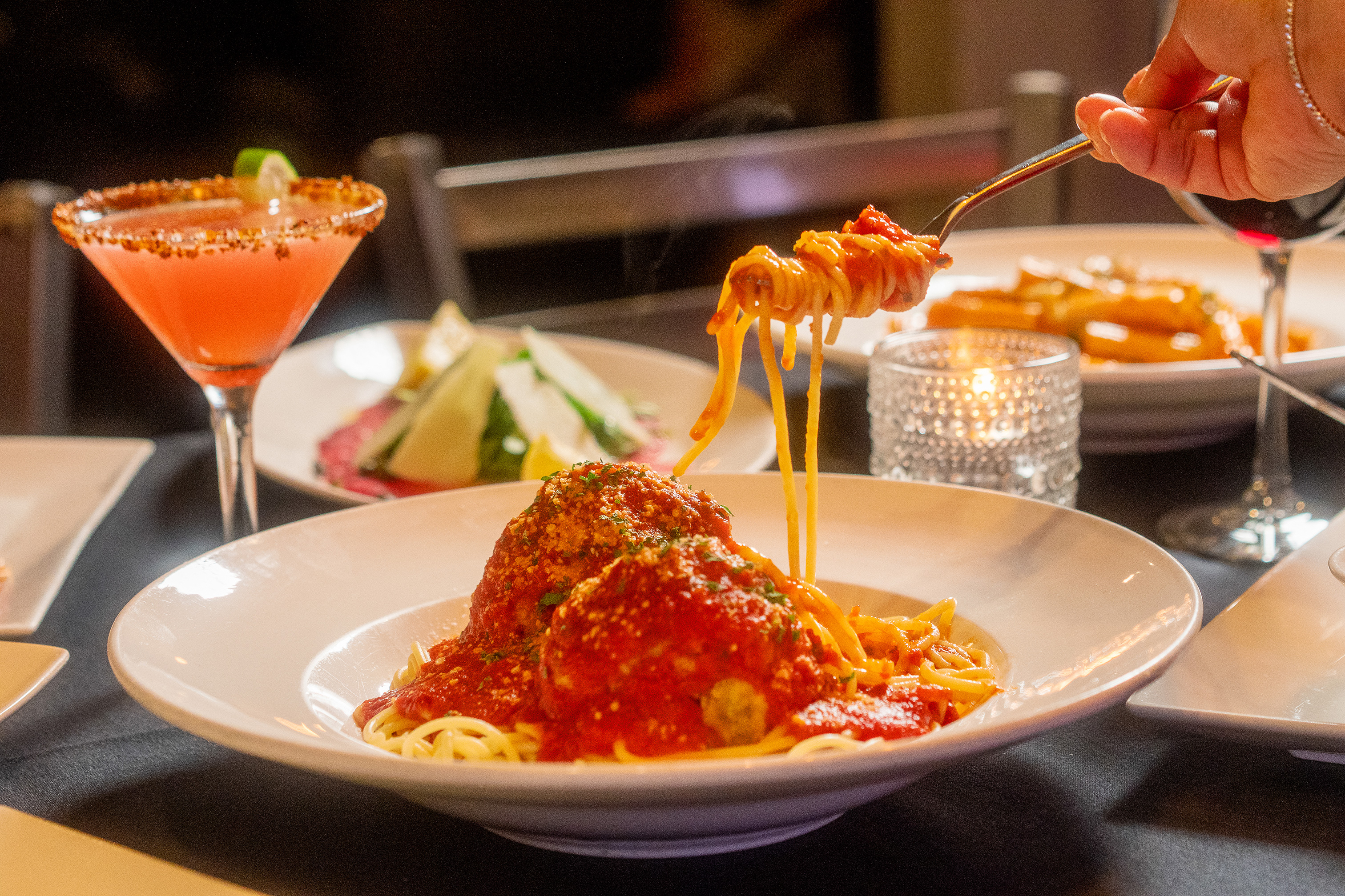 Spaghetti and Meatballs with tomato sauce
