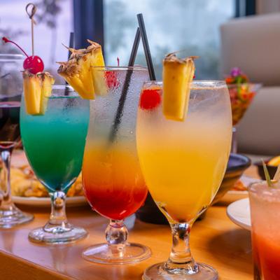 Various drinks.