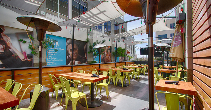 Interior, tables lined up