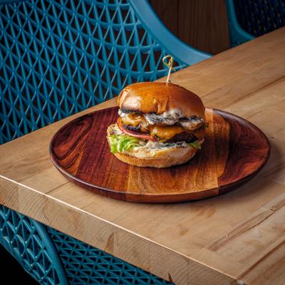 Italian Mushroom Cheeseburger.