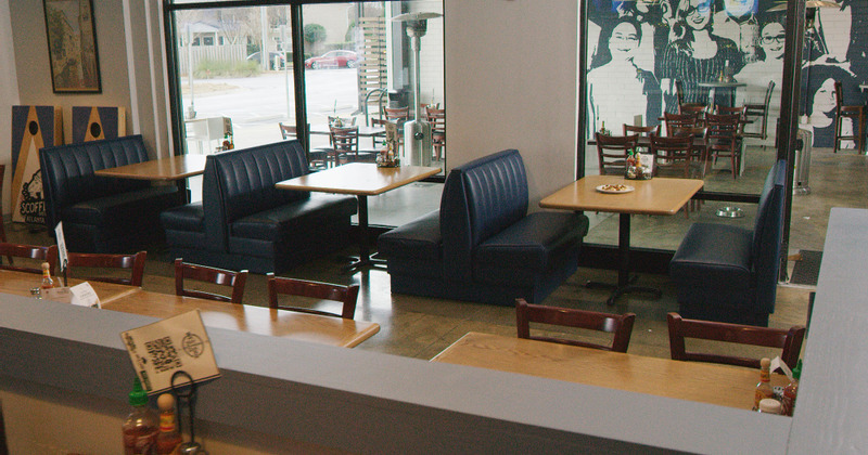 Interior, restaurant booths