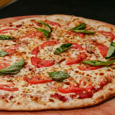 Margherita pizza, close-up.