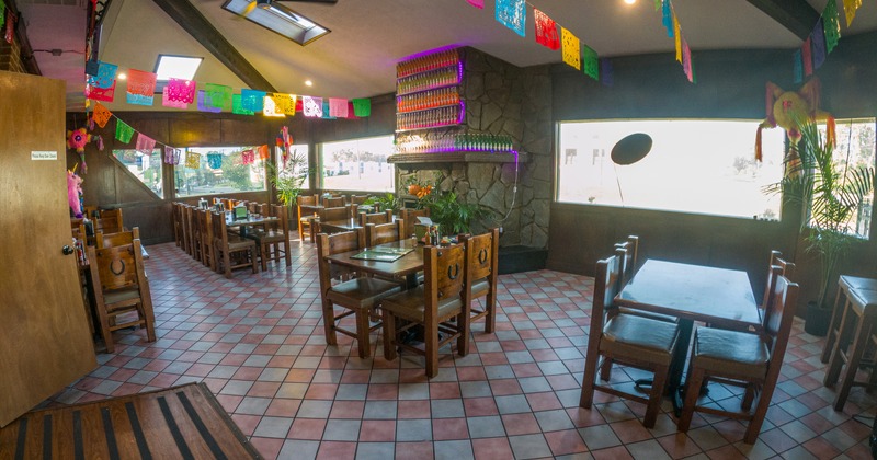 Mexican-style cozy interior dining area