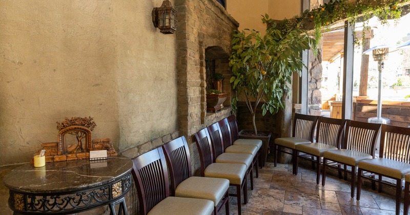 Interior, lobby, seating