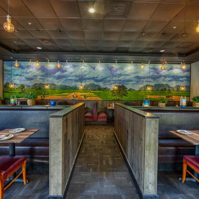 The restaurant's interior.