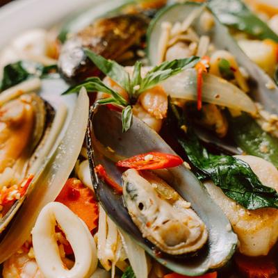 Pattaya, close view of the dish.