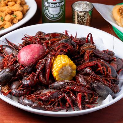 Boiled Crawfish platter.