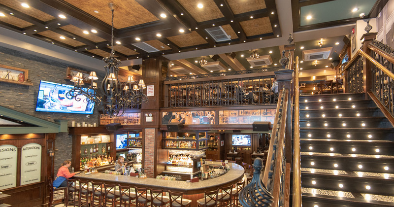 Interior, photo from the staircase of the seating area