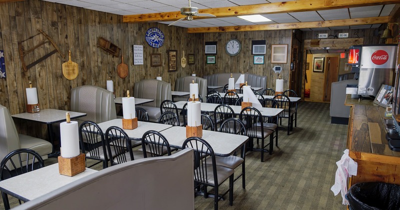 Interior space, dining area