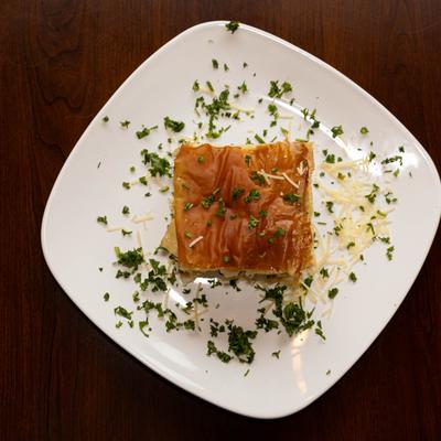 Spinach cheese pie.