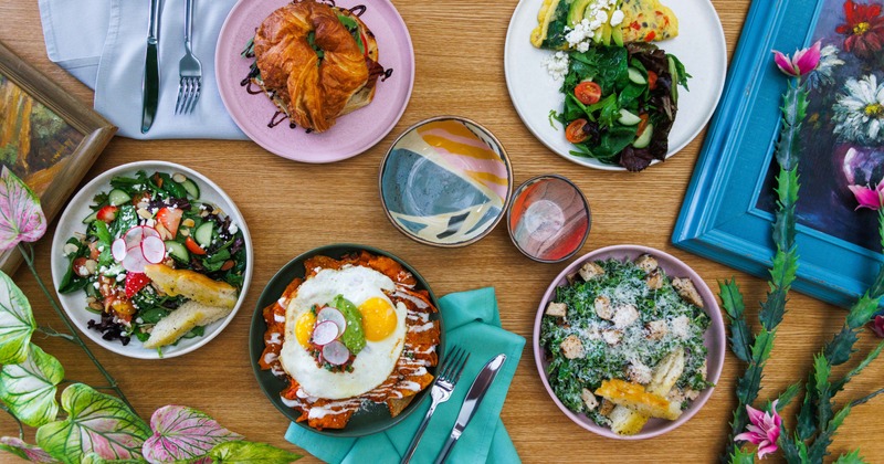 Served meals, top view