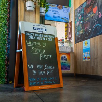 The daily specials board.