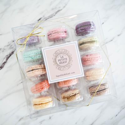 Assorted macarons.