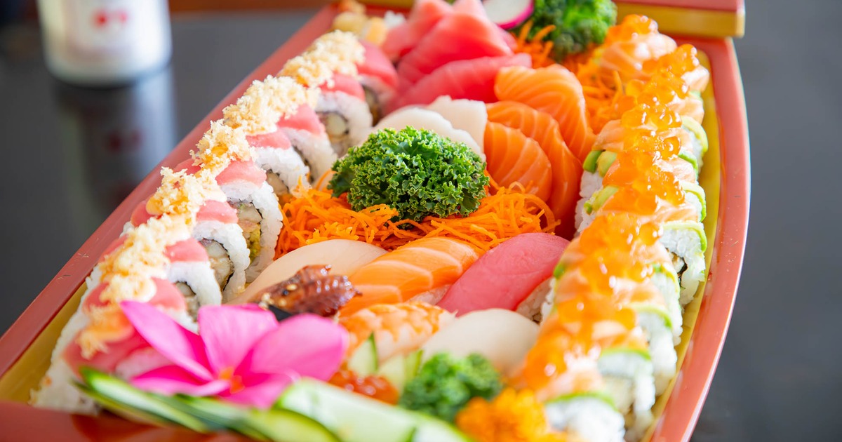 Assorted sushi rolls