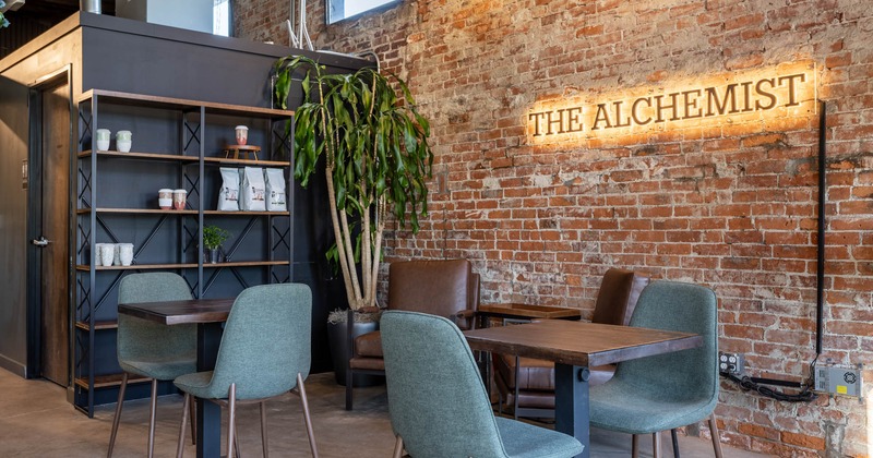 Interior, tables and chairs