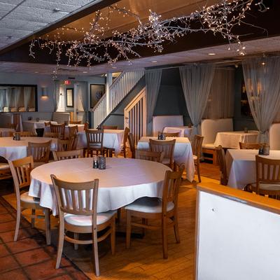 Indoor seating area.