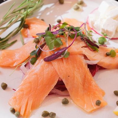 Salmon Carpaccio.