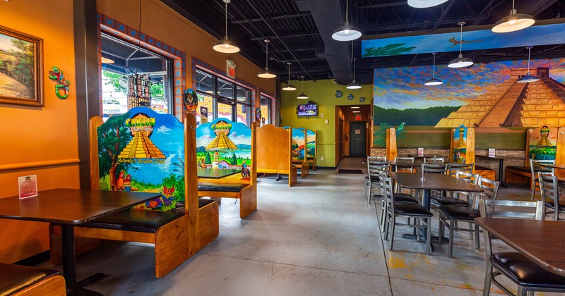 Interior, booth area