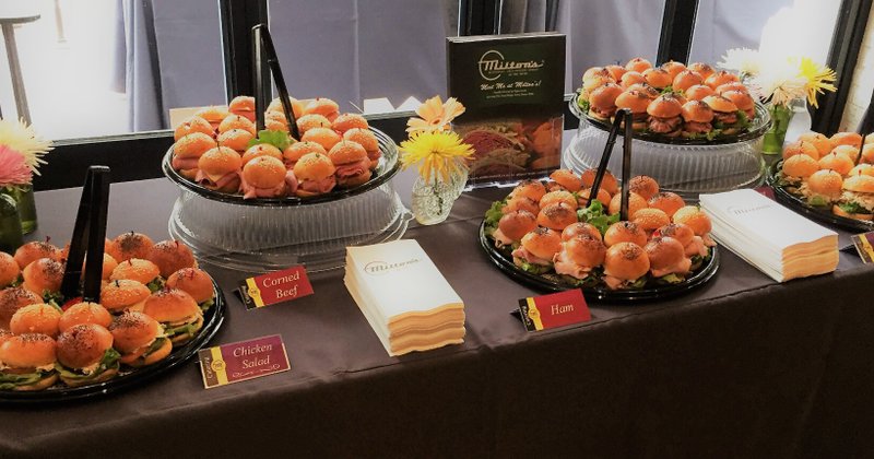 Catering assorted mini sandwiches