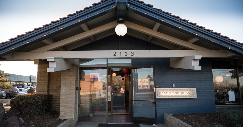 Exterior, front view to entrance