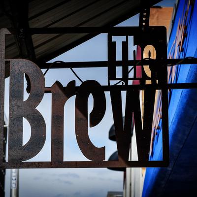 The Brew blade sign outside.