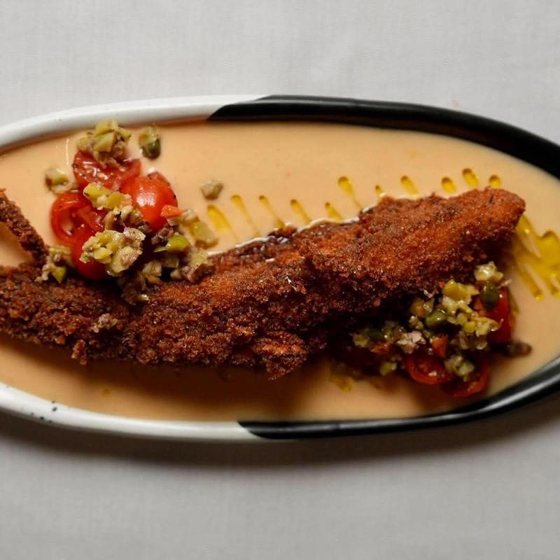 Crispy Fried Octopus | Lobster Cream | Tomato | Olives photo