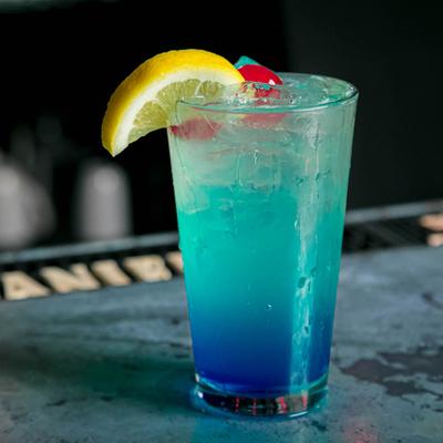The Blue lagoon cocktail.
