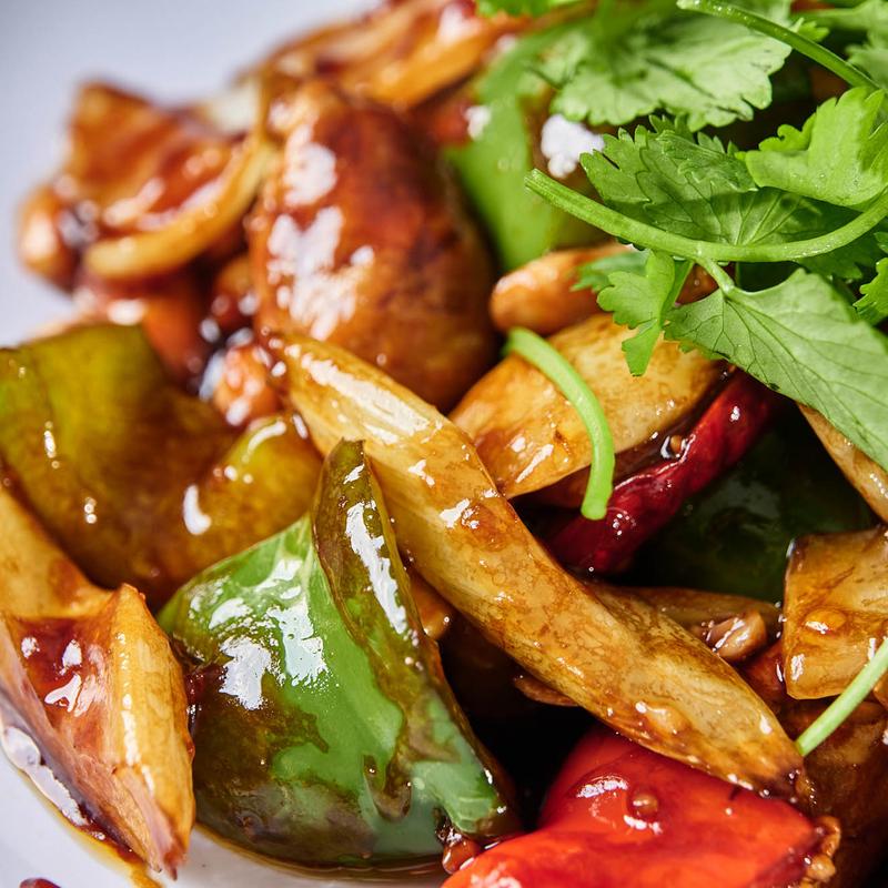 Rice with Kung Pao Chicken photo