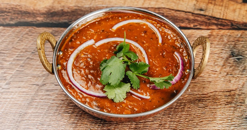 Lentil soup with herbs and spices