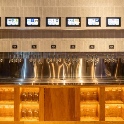 Beer tap wall.