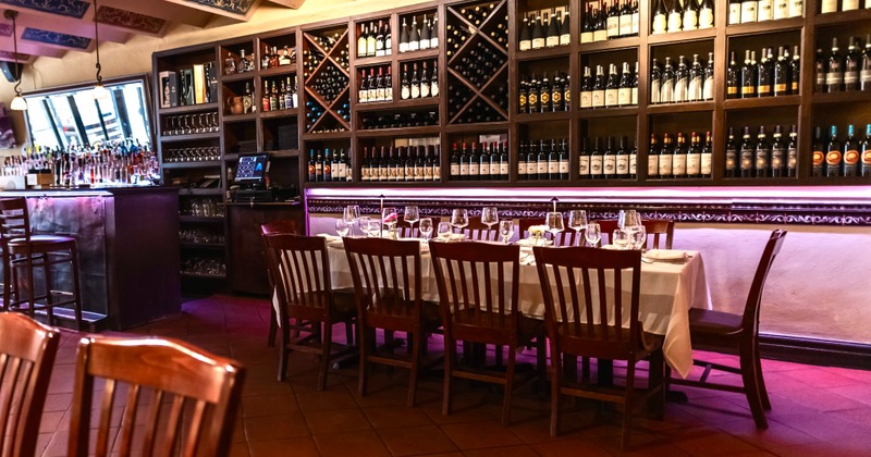 Various wines on the shelves