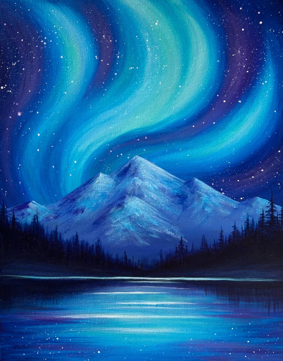 Paint Nite: Bright Lights, Big Mountains event photo