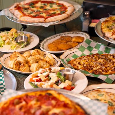 Assorted food dishes.