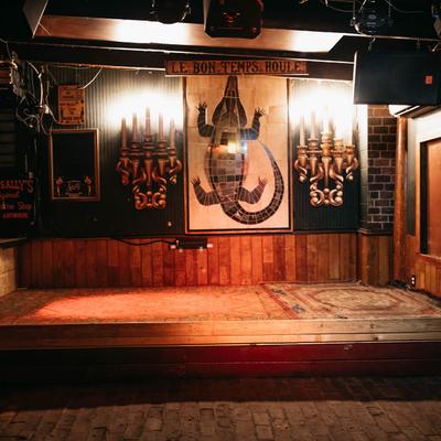 Interior, stage for band