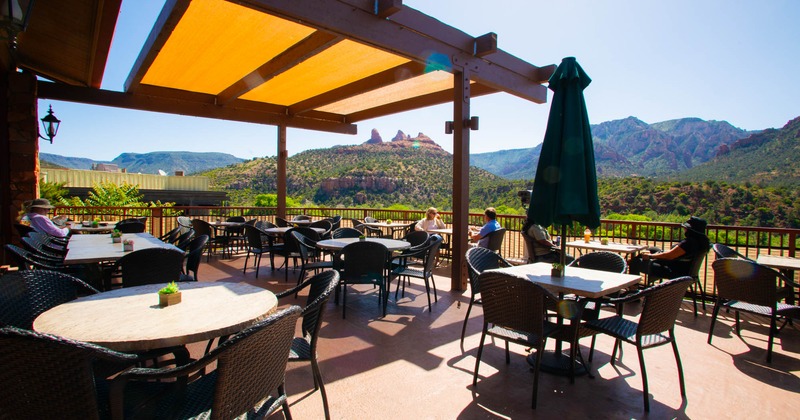 Exterior patio with a view