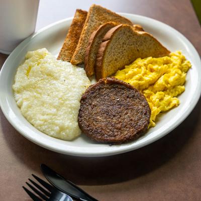 Egg Breakfast Plate served