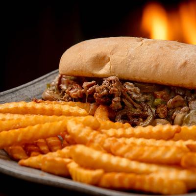 Mad Murph's Cheesesteak Bomb, side view