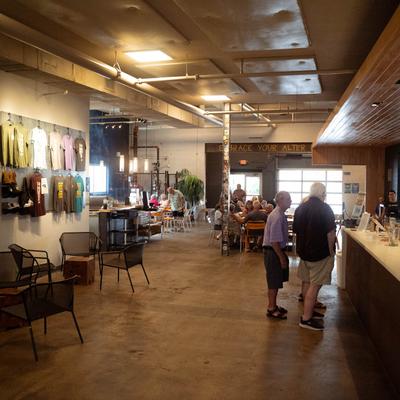 Interior, seating area.