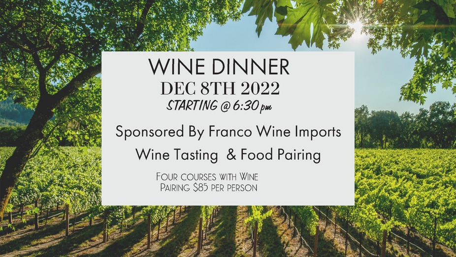 12/8 Wine Pairing Dinner event photo