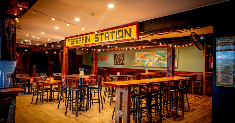 Nicely done interior seating area