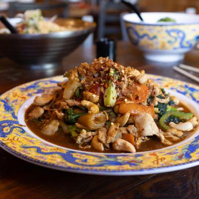 Cashew Nut Stir Fry in a plate.