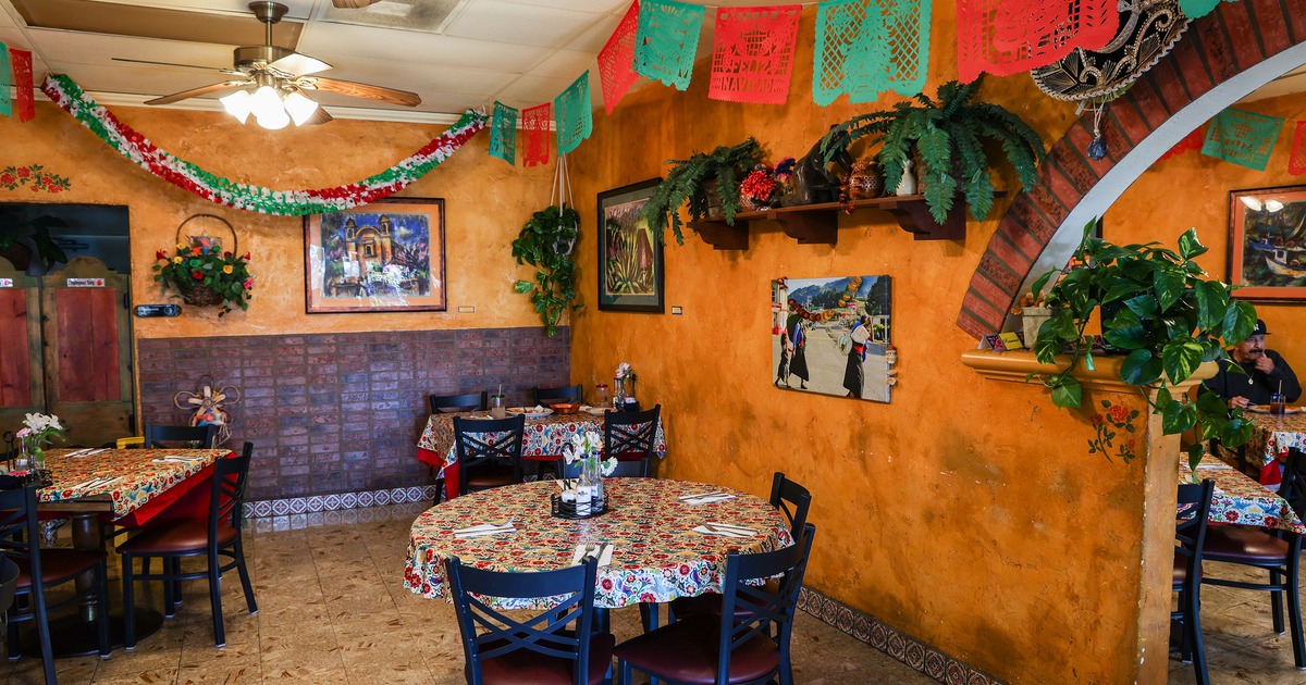 Mexican-style cozy interior dining area