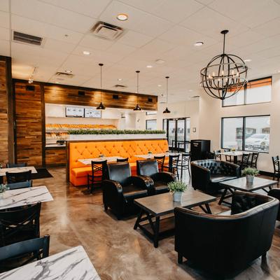 The restaurant's interior.