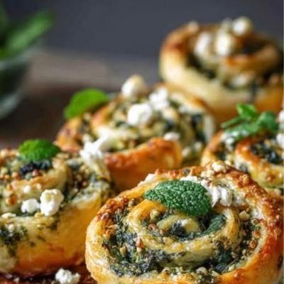 Spinach & Feta Pinwheels.