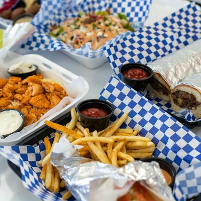 Multiple food plates