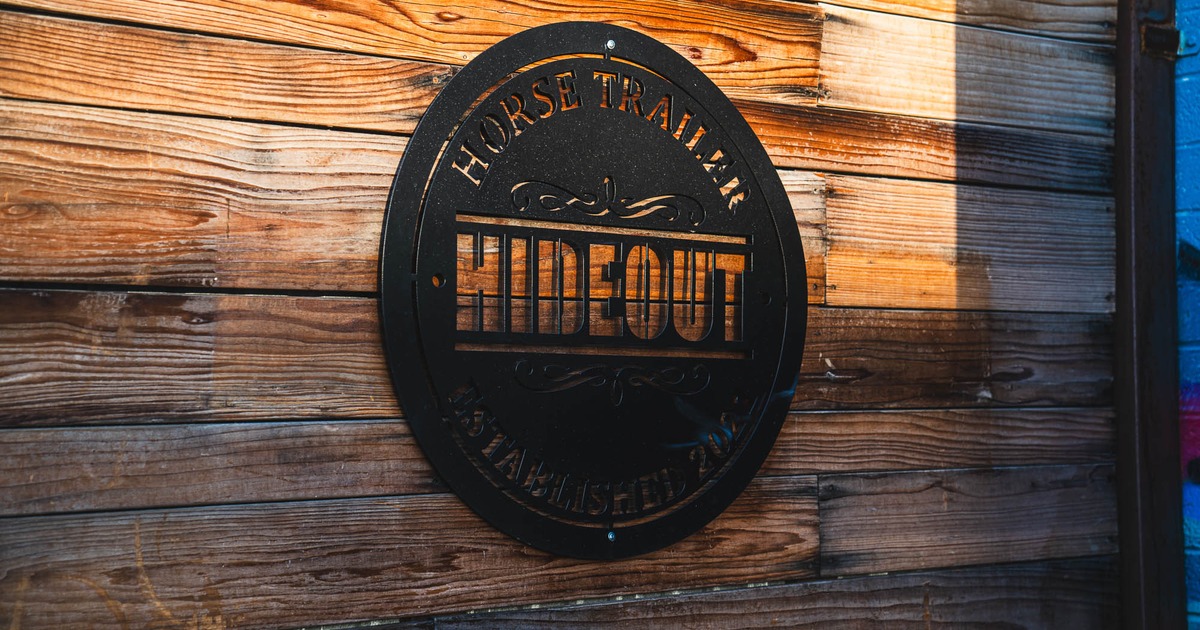 Horse Trailer Hideout wall sign