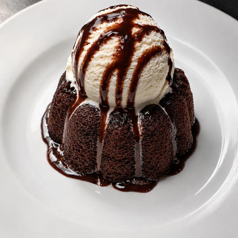 Chocolate lava cake photo