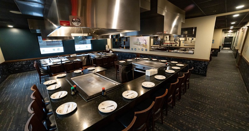 Interior, hibachi table