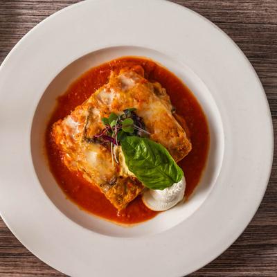 Lasafna plate, top view.