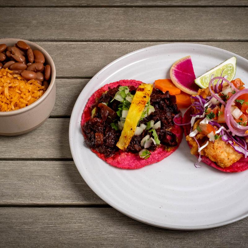 2 Tacos with Rice & Beans photo